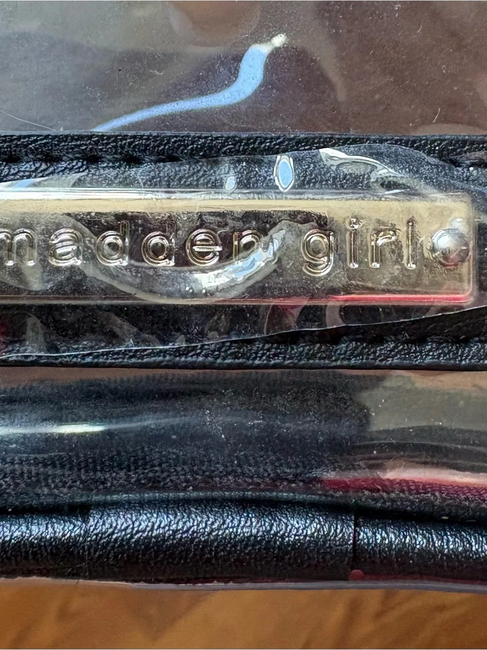 Madden Girl Clear Fanny Pack with Silver hardware